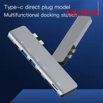 1/2/3PCS 7in1 C Tipa Rumbas C Tipa HDMI-savietojams Adapteris 4K Thunderbolt 3 USB C Hub Ar USB3.0 TF SD Lasītājs Slots uz PD