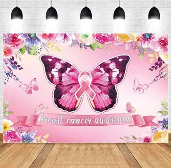 Krūts Vēža Izpratnes Fons Ceru, Rozā Lente, Fotogrāfijā Fona Sievietēm Butterfly Ziedu Spēku, Drosmi