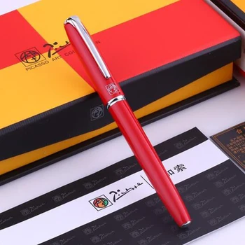 Pikaso Pimio 916 Malage High-end Metāla Mucas Sarkana Rullīšu un Lodīšu Pildspalva ar Sudraba Apdari Tintes Pildspalvu atkārtoti uzpildāmi Grezns Rakstot Dāvanu Pildspalvu Komplekts