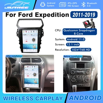 Android 11.0 8+128G Ford Expetion 2011-2019 12.1 Collu 2 DinCar Radio Multimediju Atskaņotājs, GPS Navigācijas Vienības Vadītājs DSP Carplay