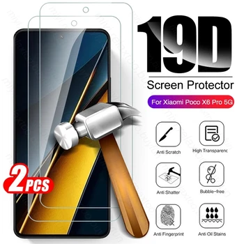2GAB Pilnībā Segtu Ekrāna Aizsargs, Rūdīta Stikla Xiaomi PocoX6 Poco X6 Pro 5G Aizsardzības Stiklu Poko Maz X6Pro X 6 2024
