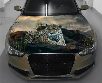 Jaguar Automašīnas Pārsega Wrap Pilnu Krāsu Vinila Decal Savvaļas Kaķis Uzlīmes