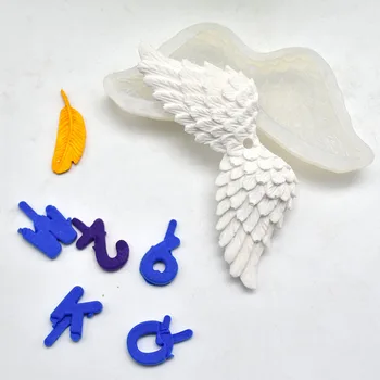 25g Eņģeļa Spārnus Silikona Pelējuma DIY Amatniecības Kūka Flipping Cukura Ģipša Svece Krītot Līme Modes Apdare Kulons Jaunas
