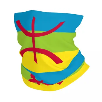 Amazigh Berberu Karoga galvas apsējs Kakla Gaiter Slēpošanas Medību Vīrieši Sievietes Aptīt Šalli Kabyle Tifinagh Logo Galvu Siltāks
