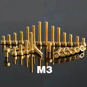 M3 x6 8 10 12 14 16 18 20 22 25 30 35mm Zelta 12.9 Pakāpes Leģēta Tērauda Hex Kontaktligzdu Vāciņu Skrūvi DIY Auto Modelis Mēbeles aizdari