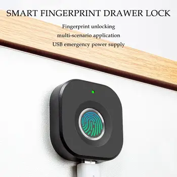 Smart Home Biometrisko Pirkstu Nospiedumu Slēdzene Paslēpts Atvilktnē Elektroniskā Slēdzene Privātuma Failu Uzglabāšanas Keyless Dzīvojamās Drošības Aizsardzība