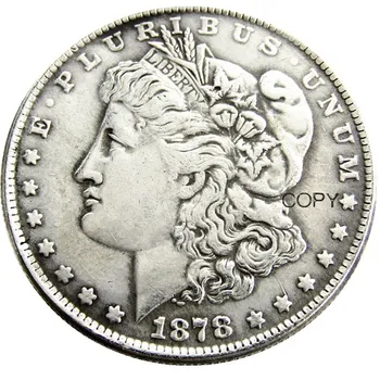 MUMS 1878-CC Morgan Dolāru Kopēt Sudraba Monēta Pārklājumu