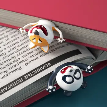 Panda Jauniem PVC Kancelejas preces Smieklīgi Grāmatzīmes Karikatūra Dzīvnieku Stila Skolas Piederumi Grāmatu Marķieri