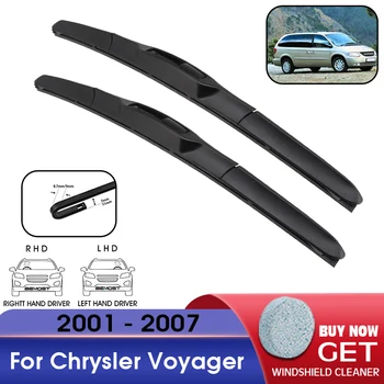 Auto Tīrītājs Priekšējais Logs, Vējstiklu Gumijas, Silikona Piepildīt Tīrītājs Par Chrysler Voyager 2001. - 2007. gadam LHD / RHD 26