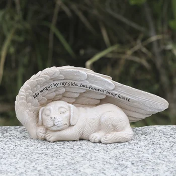 Kucēnu Spalvu Piemiņas Kapa Piemineklis Sveķu Amatniecības Displejs Dzīvnieku Figūriņas Dārza Pasaku Dārzs Dārza Rotājumi