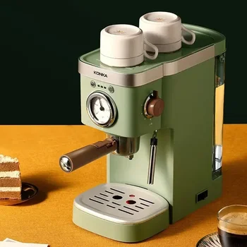 KONKA itāļu Kafijas Automāts Retro Zaļā Piena Putotāju Kafijas automāts Pulvera Kapsulu Espresso Kafijas Dzērienu Maquina De Kafejnīca