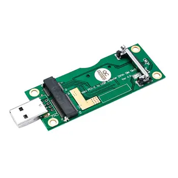 Mini PCI-E USB Adapteris ar SIM 8Pin Kartes Slots WWAN/LTE Modulis