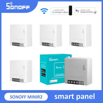 SONOFF MINIR2 Wifi DIY Slēdzis Mini R2 2 Veidu Moduļi EWeLink APP Bezvadu Tālvadības pults Strādā Ar Alexa, Google Home Automation