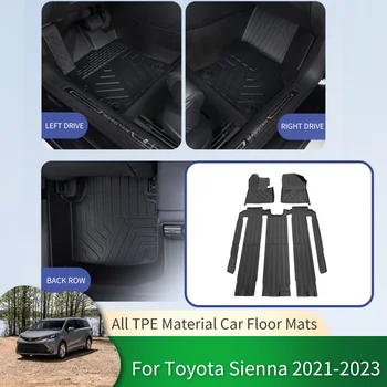 Auto Ūdensizturīgs neslīdošu Grīdas Paklāji Pilna Surround aizsargslāni Kāju Paklājs Aksesuāri Toyota Sienna LE XL40 ir 2021.~2023