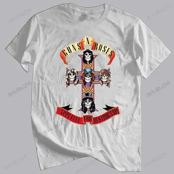 jauno modes t-krekls vīriešiem apkalpes kakla tees Guns N Roses Logo Apetīti Iznīcināšanas Krusta Slash shubuzhi kokvilnas man t krekls