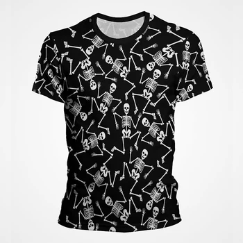 Šausmu Halovīni Ķirbju Grafisko 3D Drukas Vīriešu T Krekls Hip Hop Vasaras Ielu Modes Īsām Piedurknēm O-veida Kakla Lielgabarīta T Krekls Topi