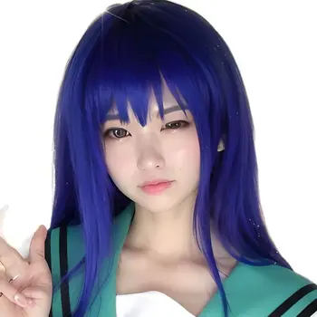 Mīksto Cat Zīmolu Anime Saiki Kusuo Teruhashi Kokomi Cosplay Parūka tintes zils Gari mati Halloween Parūka Puse Parūka