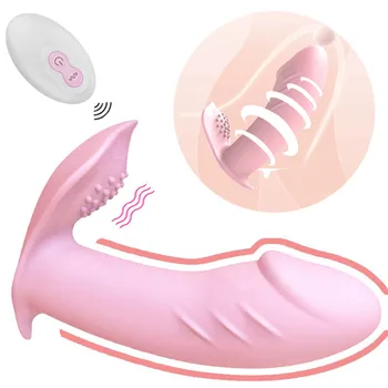 Valkājamas Dildo Vibrators G Spot Klitora Stimulators Tālvadības Pulti, Vibrācijas, Stilbbikses Dildo Vibratoru Orgasmu Seksa Rotaļlietas Sievietēm