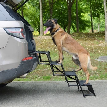 Salokāma Suns Kāpnēm Mājdzīvnieki, Automašīnu Bagāžnieka Suns Iekāpšanas Un Izkāpšanas Platformas, Kāpnes Mājdzīvniekiem Suņu Āra Kāpnēm