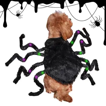 Suņi Zirneklis, Ko Izgaismo Tērpu Halloween Mājdzīvnieki Spider Tērpus Ar 8 Spalvainajām Kājām Suns, Kaķis Apparels Par Tēmu Puse Halloween Puse