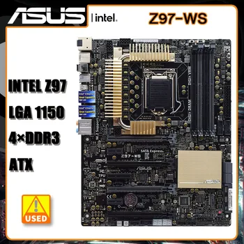 LGA 1150 Mātesplati ASUS Z97-WS Intel Z97 Mātesplati 32GB DDR3 PCI-E 3.0 USB3.0 M. 2 SATA III HDMI ATX atbalsta Core i5-4690S