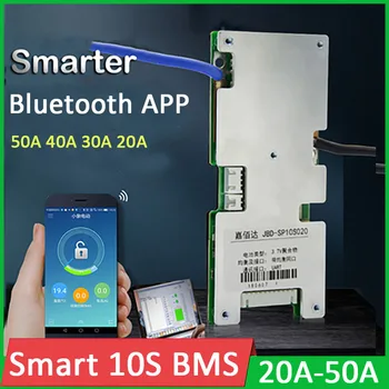Smart BMS 10S 36V 18650 Litija Akumulators Aizsardzības pārvaldes bilances Li-ion Lipo 40A 50A 30A 20A Bluetooth Phone Displeja monitors