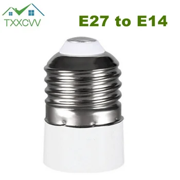 E27 uz E14 Konversijas Lampas Turētāja Adapteris Converter Ligzdas Adapteris LED Lampas Turētājs AC 85.V-265V Kontaktdakšu Spuldzes Turētājs Adaptera Tips