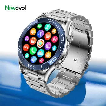 Niwevol Bluetooth Zvanu Smart Skatīties Vīrieši NFC Balss Palīgs 100+ Sporta Režīmā Smartwatch 1.32 Collu 360*360 Tērauda Biznesa Skatīties