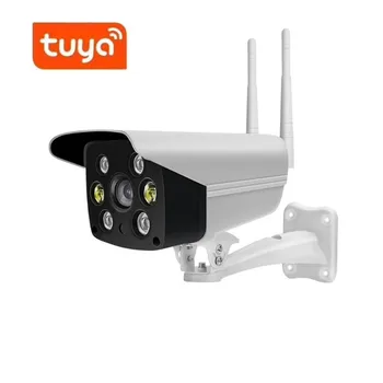2MP 1080P Tuya/Yoosee APP Pilnu Krāsu Nakts Redzamības IP Bullet Kamera Āra Ūdens necaurlaidīgs Home Security Domofons CCTV Baby Monitor