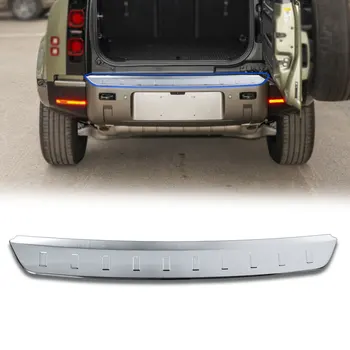 Nerūsējošā Tērauda, Melnā/Sudraba Automašīnas Aizmugurējo Buferi Plates Vāciņš Melns, Uzlīmes, Auto Piederumi Land Rover Defender 90 110 2020-2023