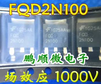 20pcs oriģinālu jaunu MOS caurules FQD2N100 TO-252 augstsprieguma 1000 V, 2A akciju
