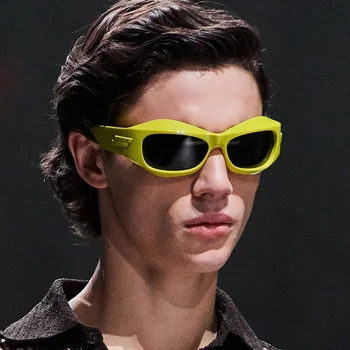 Zīmola Dizainere Laukumā Saulesbrilles Cilvēks Retro Steampunk Saules Brilles Vīriešu Modes Spogulis Vintage Punk Stila Toņos Oculos De Sol