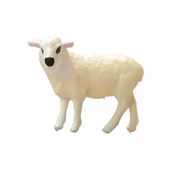 Mini Lamb 1. Attēls:64 Aitu Modeli, Dzīvnieku Figūras Miniatūras Skatuves Rotājumu Mikro Ainavu Kolekcijas Modeļu Veidošanas Komplekti