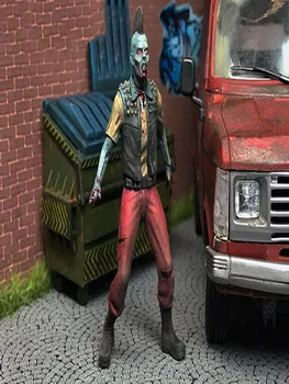 1/24 75mm seno amatpersona Zombie - Punk Sveķu attēls Modelis komplekti, Miniatūras gk Unassembly Unpainted